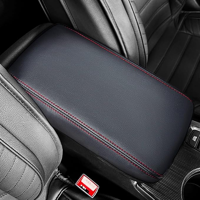 Car Center Console Armrest Cover for Honda Civic 2022-2025, Soft Armrest Pad Cover Protector Cushion for Honda Civic 2022 2023 2024 2025 Interior Accessories (Red)