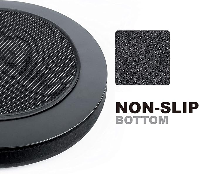 Sojoy iGelComfort Deluxe Gel Swivel Seat Cushion with Supportive Memory Foam 360 Degrees Rotating Seat Cushion for Home,Stool Chair,Office，13.5 Inches in Diameter Black