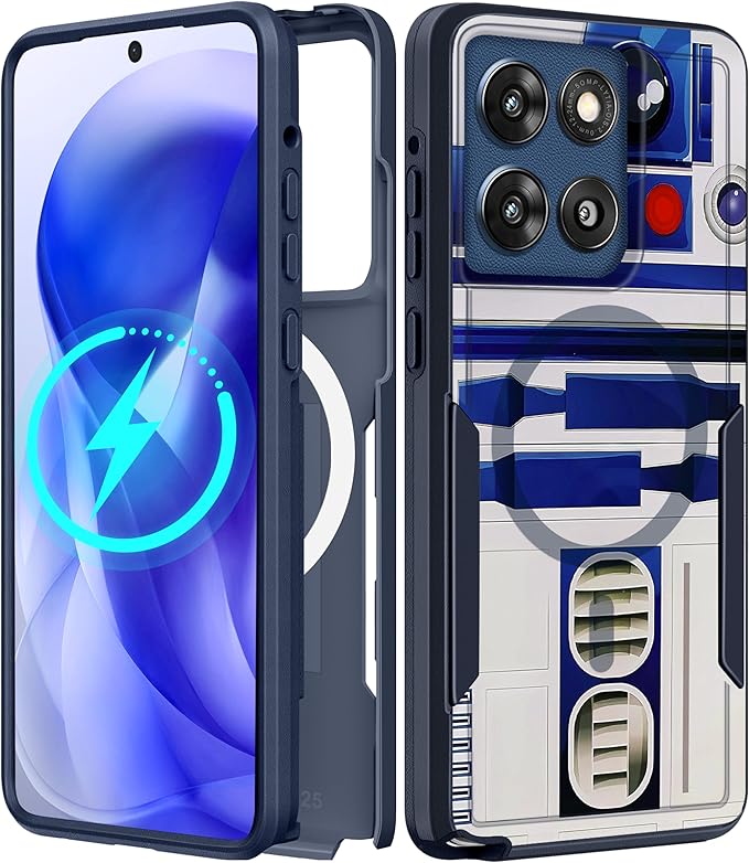 for Moto G Stylus 2025 Case - Compatible with MagSafe Women Cute Girls Boys Magnetic Phone Cover Cool Blue Unique Heavy Duty Shockproof Design for Motorola Moto G Stylus 5G 2025 Cases