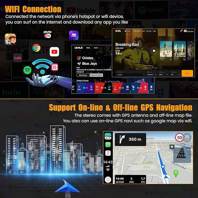 8 Core 6GB+128GB Car Radio for Honda CRV 2012-2016,10.2 Inch QLED Touch Screen Car Stereo with Carplay&Android Auto,WiFi,GPS Navigation,Bluetooth5.0,FM&AM Radio