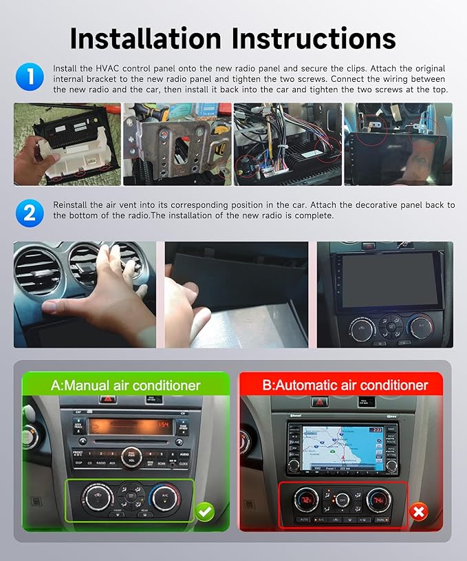 Android Car Radio for Nissan Altima 2008-2012 with Wireless CarPlay Android Auto, Orderich 6G+128G 9” Touchscreen Car Stereo Mirror Link GPS Navigation WiFi Bluetooth FM RDS EQ SWC Backup Camera
