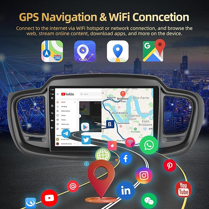2+64G for KIA Sorento 2015 2016 2017 2018 2019 2020 Android Car Stereo with Wireless Carplay and Android Auto - 10 Inch HD Touchscreen Radio with EQ GPS WiFi FM/RDS + AHD Rear View Camera, MIC