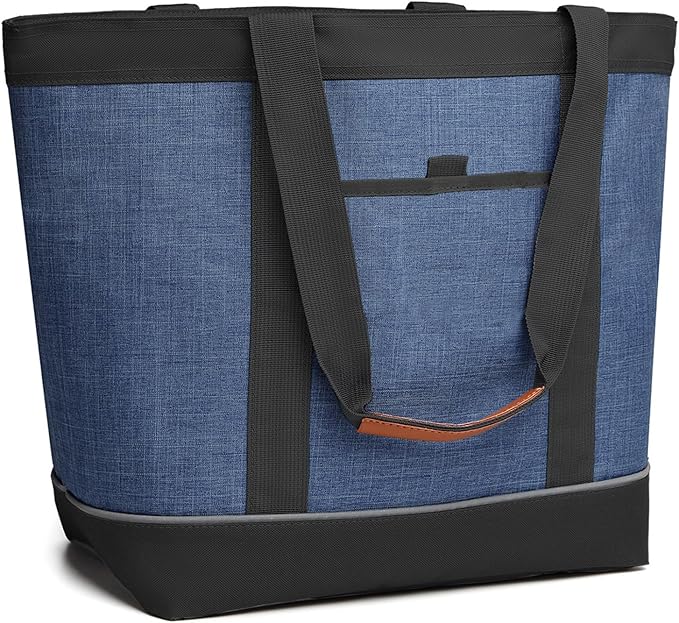 Insulated Cooler Bag Leakproof Thermal Insulation Collapsible Cooler Tote with Zippered, Reusable Cooler Bags