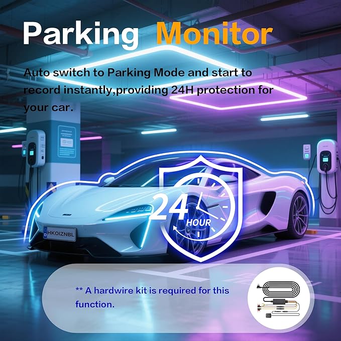 Dashcam Front and Rear Camera, 𝟒𝐊 UHD Dual Channel Dash Cam,WiFi - App Control, G-Sensor, Loop Recording, 170° Wide Angle, Night Vision, 3.6" IPS, S300 Dash Camera for Cars with 32GB Card
