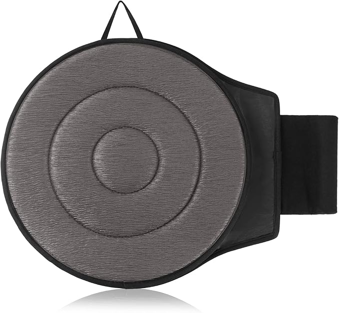 FACULX Rotating Seat for Car 360° Swivel Seat for Car for Elderly Non-Slip Portable Rotating Car Seat Pad for Driving, Chairs, Stool Chair, Ergonomic Design (Gray)