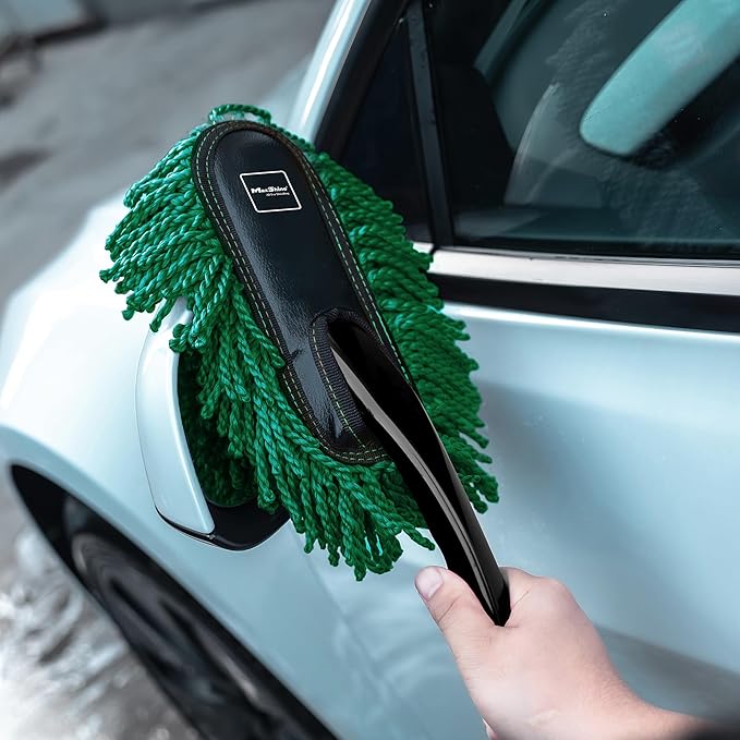 Maxshine Universal Mini Microfiber Car Duster – Interior Dusting Tool for Cars, Trucks & SUVs – Safe on All Surfaces – Gently Removes Dust, Dirt & Debris – Reusable Auto Detailing Brush
