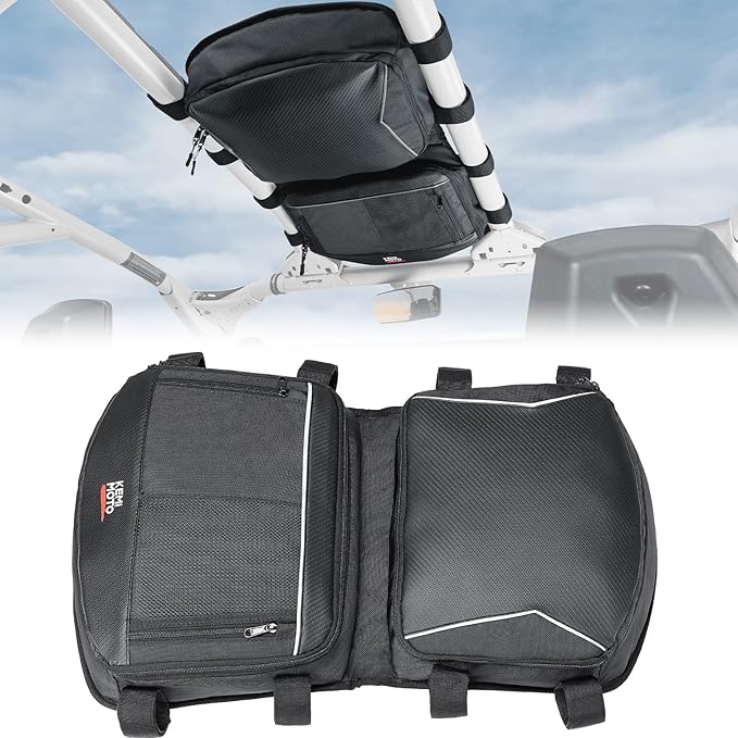 KEMIMOTO X3 Roof Storage Bag, Electric Device Tablet Holder Overhead Bag Compatible with 2017-2025 Can-Am Maverick X3 Max RS DS Turbo R, Black