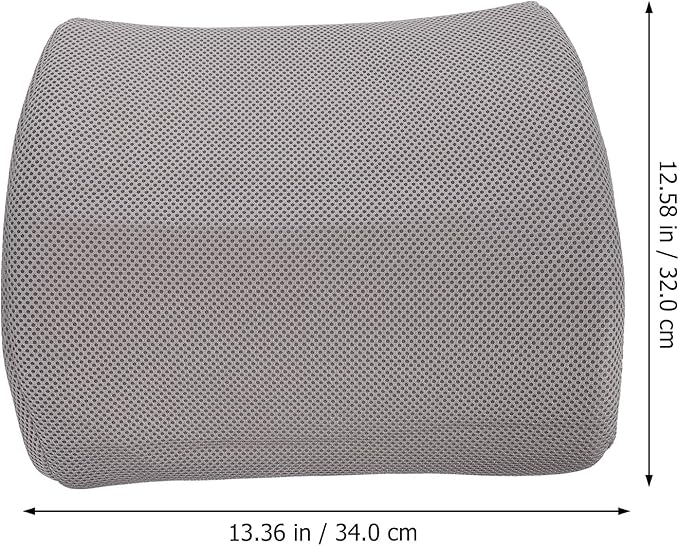 ABOOFAN Memory Foam Lumbar Support Cushion Car Seat Pad Lower Back Waist Pillow Office Chair Backrest Cushion Gray for Seasons Driving and Office Use