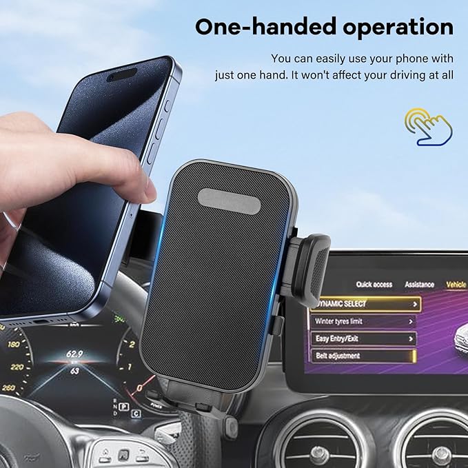 Car Phone Holder Compatible with 2019-2022 GLC/2019-2022 C-Class/2021-2022 V-Class Accessories 10.25-Inch Screen Fixed Clip Cell Phone Mount Bracket Hands-Free 360° Rotation