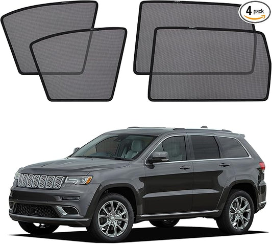 XCBYT Car Window Shades for 2014-2020 Grand Cherokee (Not for Grand Cherokee L) Sun Shade for Car Baby Side Window with Breathable Mesh Blocking 99% UV Glare and Privacy Protection for Safe Driving