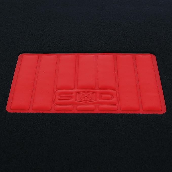 Universal Carpet Mats for Cars Carpet with Rubber Edge Red Non-Slip and Washable Front Mats 45 x 65 cm Rear 44 x 33 cm