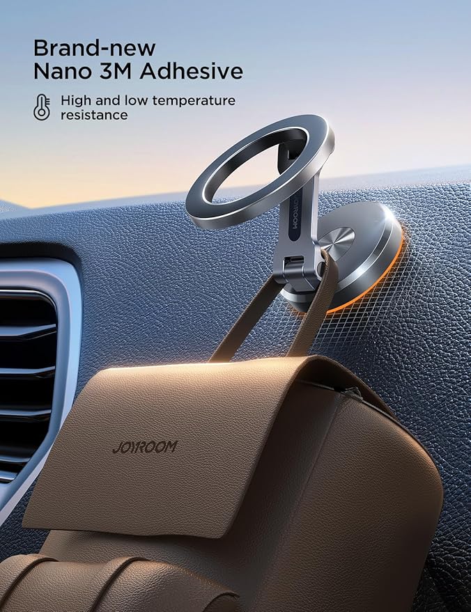 JOYROOM Fits iPhone 16/16 Pro Max MagSafe Car Mount, [All Metal & 360° Adjustment] Magnetic Phone Holder for Car with N55 Strong Magnets, Car Mount for iPhone 16 15 14 13 12 & MagSafe Case, Space Gray