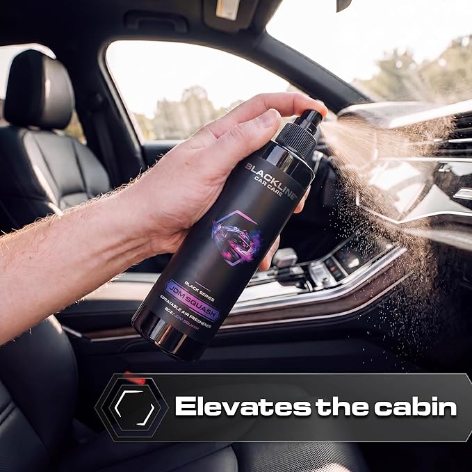 Blackline Car Care - JDM Squash Car Air Freshener, Long-Lasting, Oder Eliminator, for Cars, Trucks, SUV, or Home Use - 8 fl OZ - Air Freshener - JDM Squash Spray