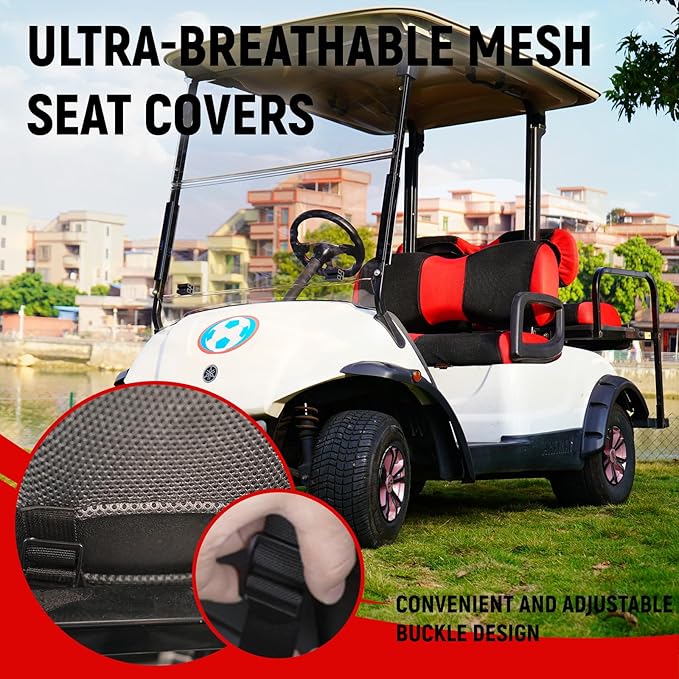 Golf Cart Front Seat Covers for Yamaha G29/drive Drive 2 2007+, Durable Polyester Fabric Yamaha G29 Seat Covers, Breathable Washable