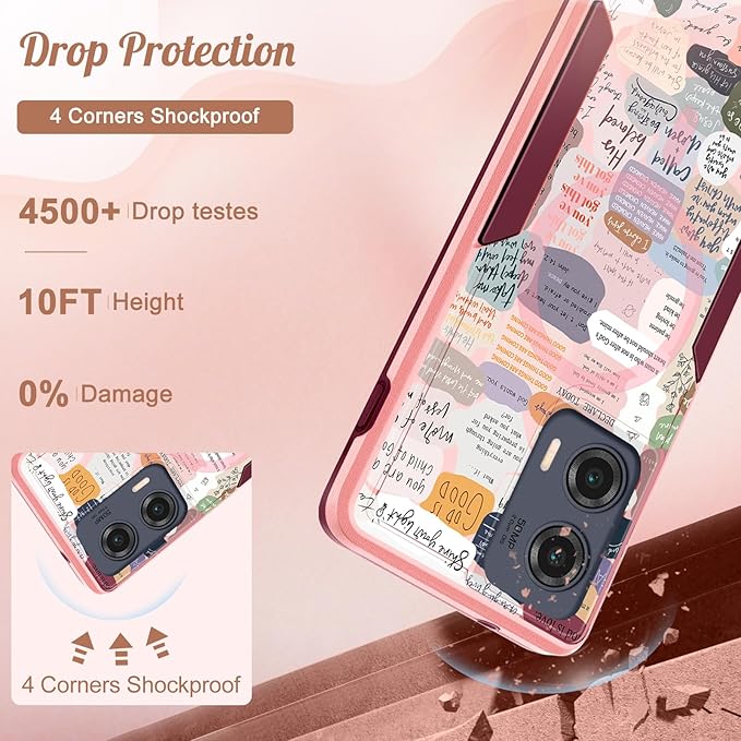 for Moto Edge 2024 Case - Compatible with MagSafe Women Girls Cute Magnetic Protective Phone Cover Girly Kawaii Unique Pretty Heavy Duty Shockproof Design for Motorola Moto Edge 2024 Cases