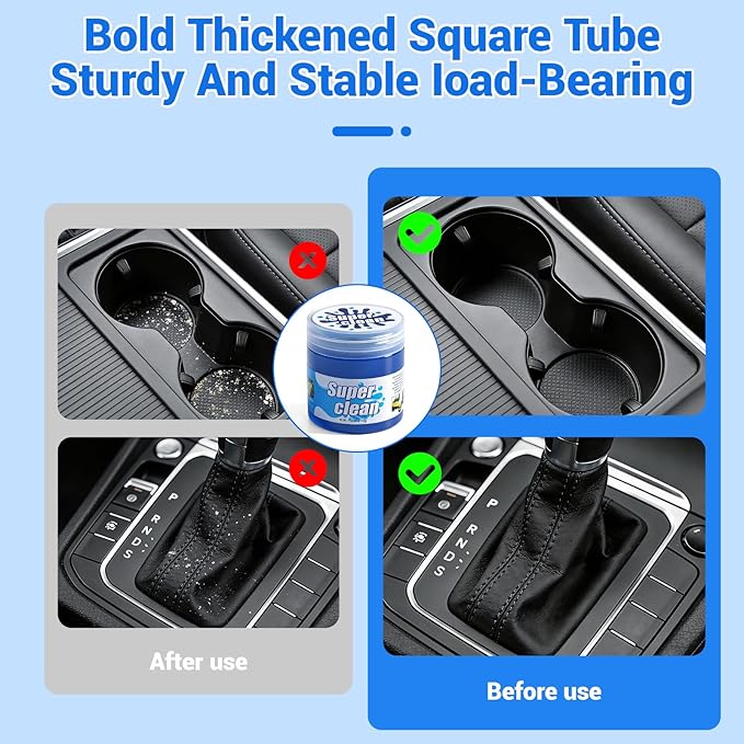 Sticky Universal Car Cleaning Gel 3pcs, Car Cleaning Putty with Puller for Keyboard Auto Interior Detailing Tools