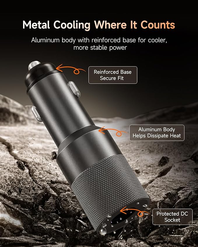 Starlink Mini Car Power Adapter, 12V-24V to 30V DC Step Up Converter, 60W Stable Output, Supports 200FT DC Cable Run, Aluminum Alloy Car Charger for RV Camping Truck Boat