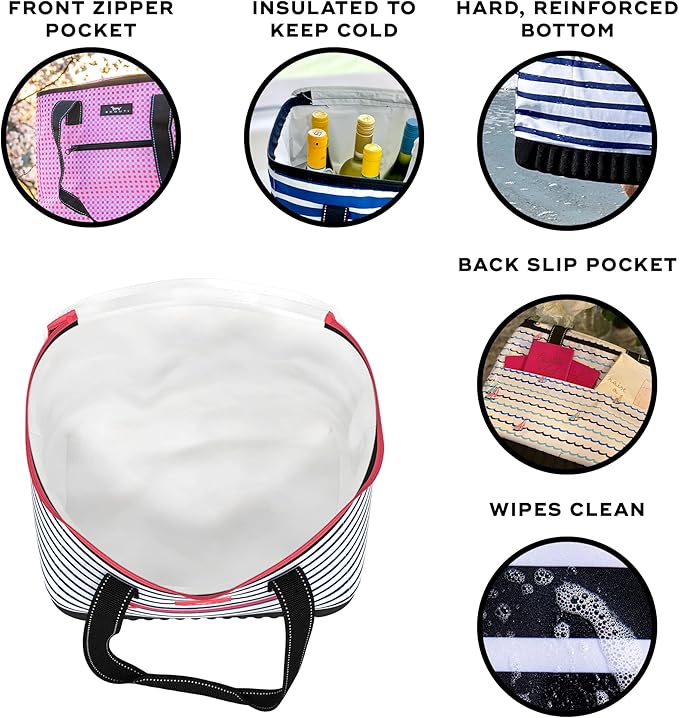SCOUT The Stiff One - Large, Soft, Lightweight, Insulated Cooler with Hard Bottom, Beach, Family, Travel, Picnic Cooler