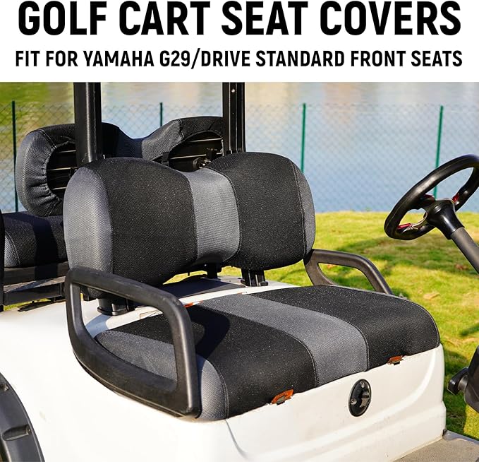Golf Cart Front Seat Covers for Yamaha G29/drive Drive 2 2007+, Durable Polyester Fabric Yamaha G29 Seat Covers, Breathable Washable