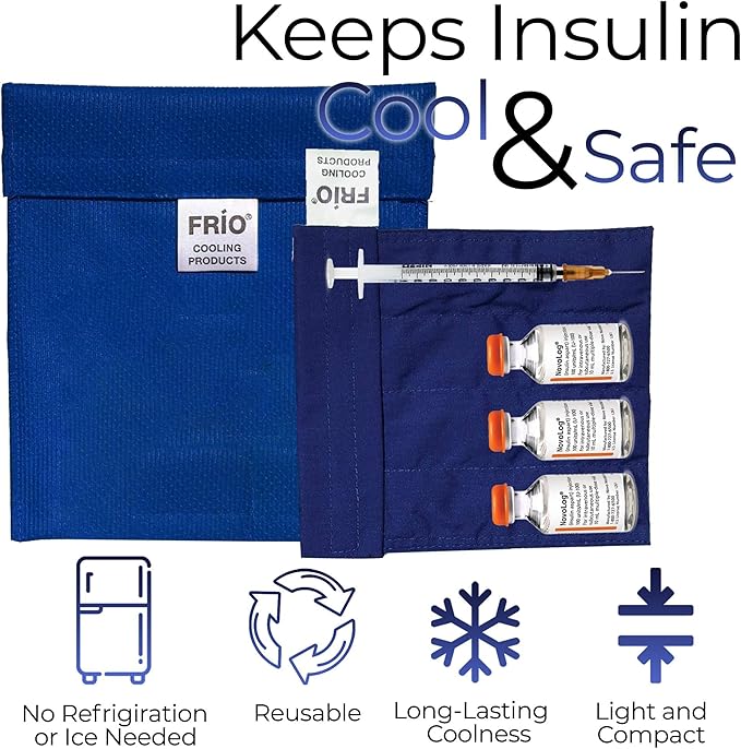 FRIO Cooling Wallet - Insulin Cooler for 45+ Hours of Stress Free On The Go - Blue - Small