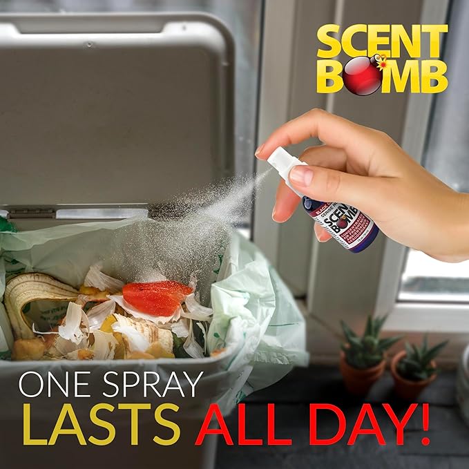 Scent Bomb Air Freshener Spray, Long-Lasting Odor Eliminator - Effective Deodorizer for Home & Car, Fresh Room Spray for Kitchen, Bathroom & Smell Neutralizer - 1 oz Pack of 4, Gardenia Scent