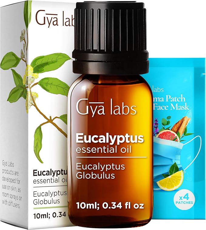100% Pure Eucalyptus Essential Oil - 0.34 Fl Oz - Eucalyptus Oil for Hair, Skin, Diffuser, Aromatherapy & DIY Candle Making Scent