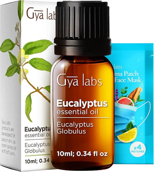 100% Pure Eucalyptus Essential Oil - 0.34 Fl Oz - Eucalyptus Oil for Hair, Skin, Diffuser, Aromatherapy & DIY Candle Making Scent