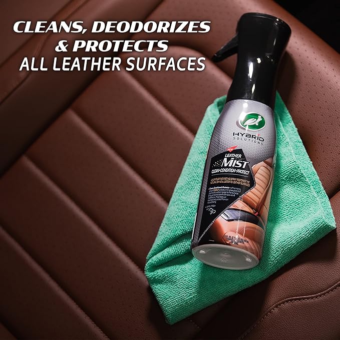 Turtle Wax 53483 Hybrid Solutions Leather Cleaner and Conditioner Misting Spray, For Use on Car Seats, Interiors, Sealed Leather Furniture, Vinyl, and More, UV Protection, 20 oz. (Pack of 1)