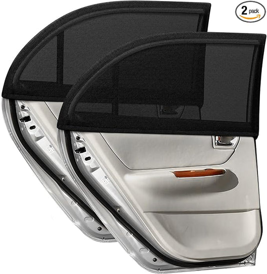 Car Window Shades for Baby, 2 Pack Car Sun Shade for Baby Kids Adults Pet, Large Size Mesh Covers Rear Side Sun Shades for SUV MPV Block UV Rays & Privacy Protection(42"x23")