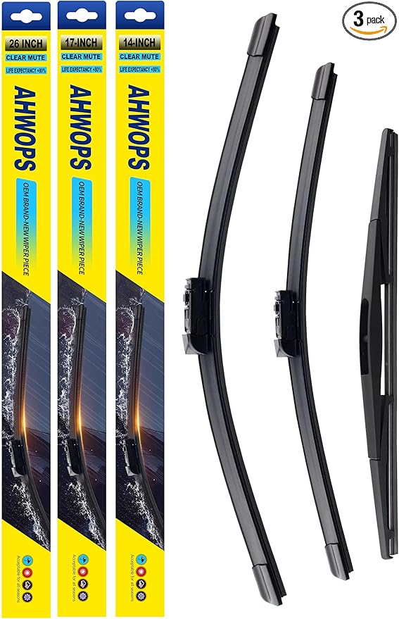 3 Wiper Front and Rear Wiper Blades for Subaru Forester 2019-2024, OE Original Style (26″/17″ Front/14″ Rear) For My Car
