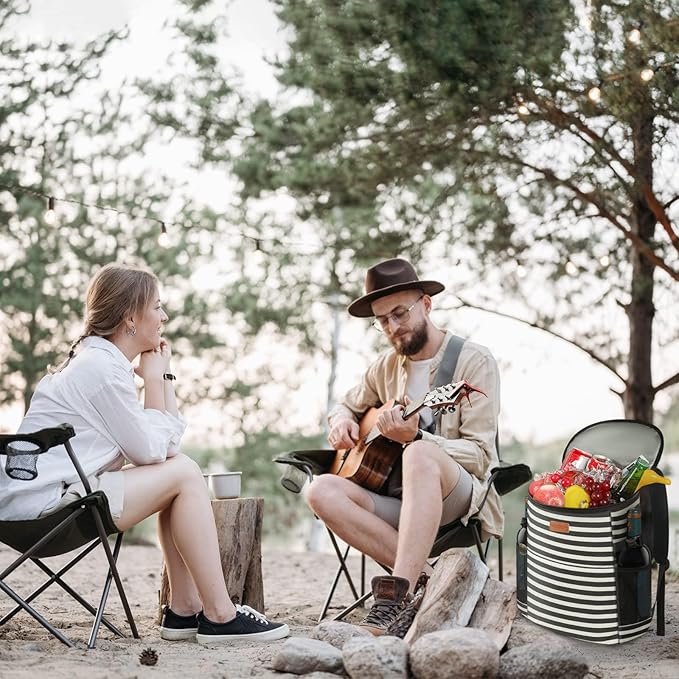 Camping Cooler Backpack 30 45 Cans, Soft Backpack Coolers Insulated Leak Proof Travel Cooler Bag Waterproof Lunch Picnic Beach Work Trip Thermal Bag Drink Beverage Beer Bag Cooler