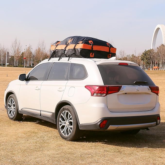 21 Cubic Feet Car Rooftop Cargo Carrier Bag,100% Waterproof Heavy Duty 840D Rooftop Cargo Bag for All Vehicle with/Without Racks,Includes Anti-Slip Mat,6 Door Hooks,Luggage Lock and Storage Bag