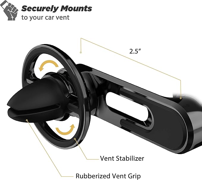 Scosche MM2VP2WDSR-XC0 MagicMount™ Pro Magnetic Car Phone Holder Bundle for Air Vent and Window or Dashboard - Strong Magnetic Mount for iPhone and Android - 360° Adjustable Secure Cell Phone Mounts