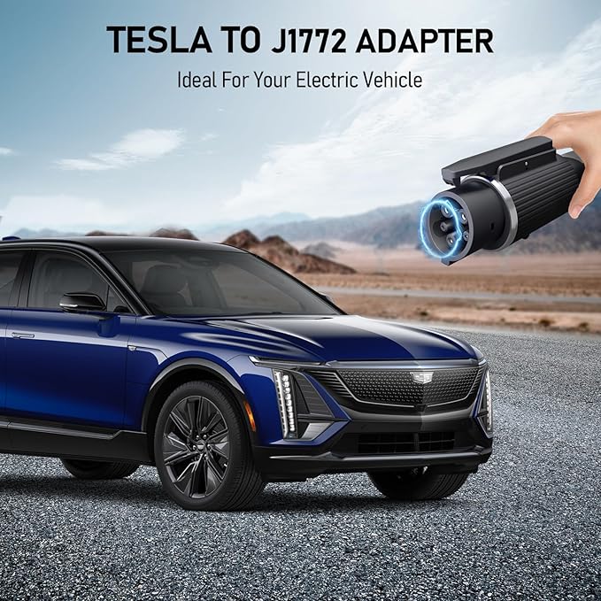 Tesla to J1772 Adapter, Max 80A 240V Fast Charging J1772 EV Charger Adapter compatible with Ford, Cadillac, Rivian, BMW, Benz Electric Cars, Tesla Mobile charger/Wall Connectors/Destination Chargers