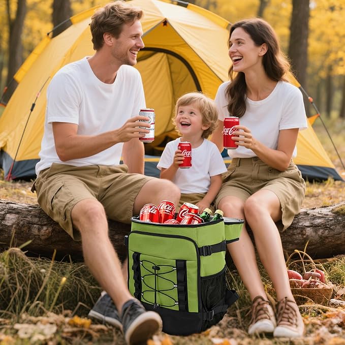 MIYCOO Cooler Backpack - 40 Cans Insulated Backpack Cooler for Men & Women, Portable 2 Leak Proof Compartments Coolers Bag for Beach Travel Picnic Lunch Hiking BBQ Camping