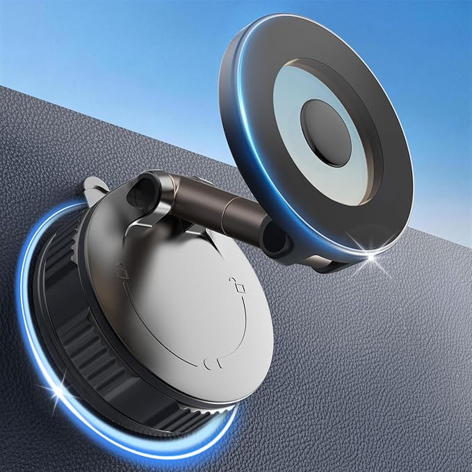 Vooii Phone Holders for Your Car for Magsafe (130+LB Strongest Ever Suction & 3000gf Magnetic) 360° Adjustable Vacuum Car Phone Mount, Car Phone Holder for iPhone 17 Pro Max 16 15 14 13 12 Air Plus