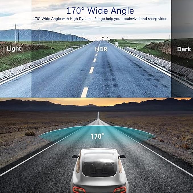 Dash Cam Front and Inside, 1296P Dual DashCams for Car, 3.16 Inch IPS Screen Driving Recorder with IR Night Vision, Loop Recording, Wide Angle Lens, 24H Parking Traffic Recorder with 32GB TF Card