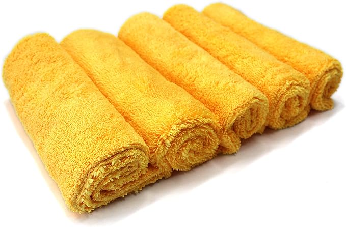 Maxshine 16" x 16" Universal 5-Piece Edgeless Microfiber Towel Set – Ultra Plush, Extra Absorbent 380GSM – Ideal for Car Wash, Home Cleaning & Pet Drying – Detailing Supplies