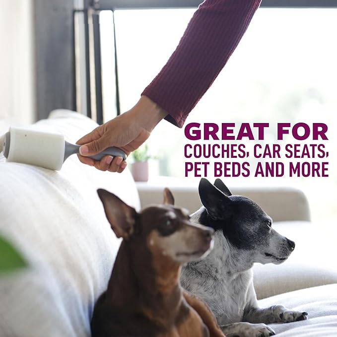 Scotch-Brite Pet Hair Pickup Extra Sticky Lint Roller,Designed for Removing Fur + Fluff on Couches,Clothes,Dog and Cat Beds,& More,95 Easy-Tear Adhesive Sheets Total (Pack of 4)