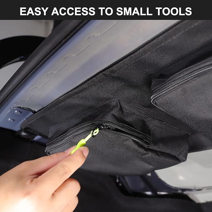 Sekhyna Car Trunk Organizer Storage Bag Compatible with BMW 7 Series Sedan G70 2024,Removable Storage Organizer with 3 Waterproof Zippered Large Storage Pockets and Storage Grid For G70 1PCS