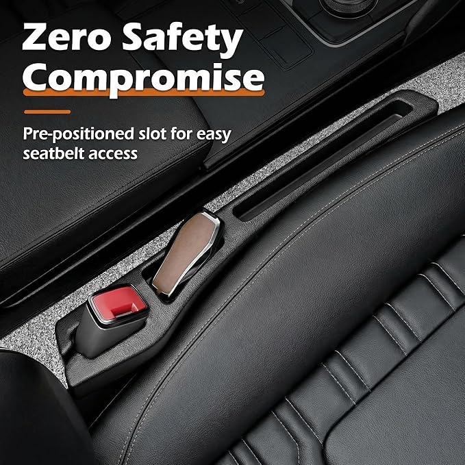 No Drop Seat Guard, Car Seat Gap Filler, Car Gap Filler Organizer, Universal Drop Seat Guards for Cars, Car Accessories Interior Prevent Stop Cellphone Wallet Keys Coins and Card from Dropping