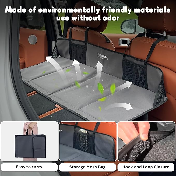 Portable Air Mattresses for Sleeping,Car Rear Seat Mattress Extension Plate,Folding Car Bed Mattress,Increase Travel Trunk Space & Car Bed Camping Space for Car/SUV/Model Y/3-Camping Essential ﻿