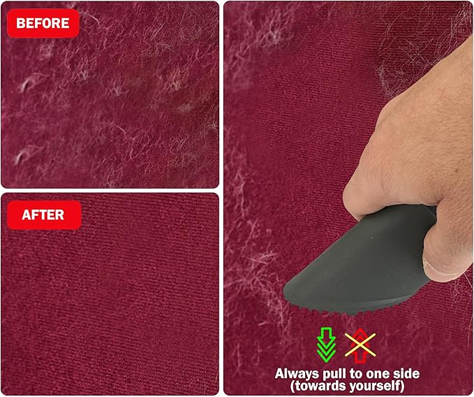 Pet Hair Removal Vacuum Attachment V1.0 for Car Detailing with 6 Replaceable Rubber Brush Heads, No Clog Airflow, Fits 1 1/4 and 1 3/8 in Hoses, 32mm 35mm