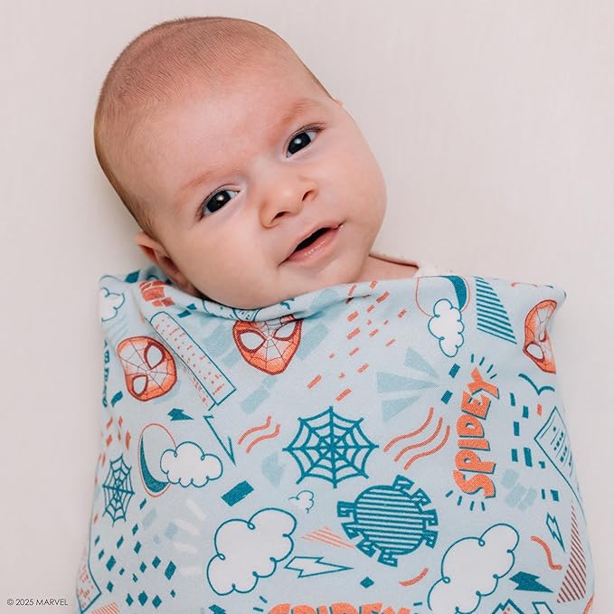 Milk Snob Marvel Infant Boy/Girl Swaddle Blanket, Soft Receiving, Security and Play, Toddler Infant Newborn Bedding, Baby Shower, Baby Registry Gift (Spider-Man Sketch Book) 34 * 34 inches