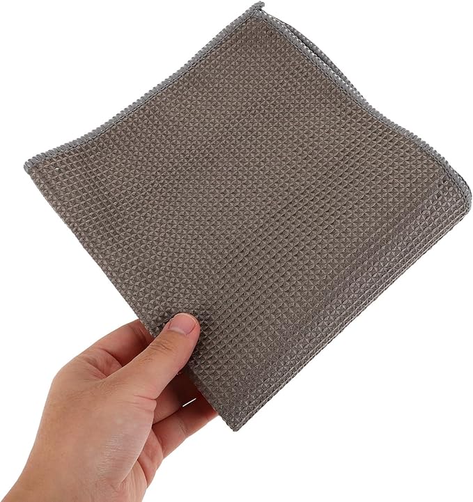 GALPADA Microfiber Car Care Towel 40x40cm Gray Waffle Pattern Absorbent Auto Detailing Cloth for Car Wash and Interior Cleaning