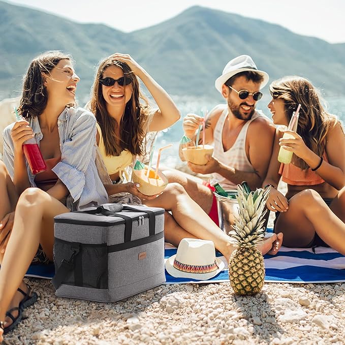 Lifewit Cooler Bag 30/50/60 Cans Collapsible and Insulated Large Lunch Bag Leakproof Soft Cooler Portable Tote for Camping/BBQ/Family Outdoor Activities
