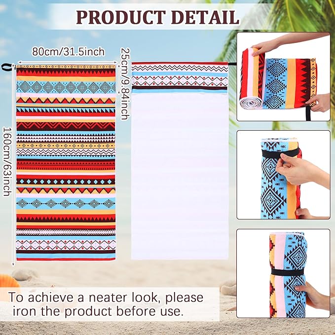 Hahafelt Car Seat Towel Covers Christmas Car Accessories Gifts Athletic Running Towel Performance Microfiber Post Workout Sweat Washable Cover Non Slip for Seat Outdoor Sport(Tribal)