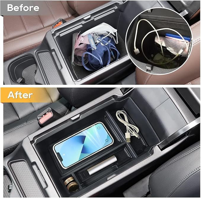 LFOTPP 2026 CRV Center Console Organizer for 2023 2024 2025 2026 Honda CRV Accessories ABS Plastic Armrest Console Tray Compatible with 2023-2026 CRV EX/EX-L/Hybrid Sport/Hybrid Sport Touring