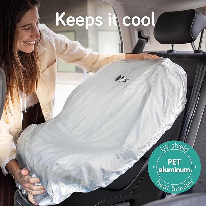 Baby Uma Infant Car Seat Cover Baby - UV Shielding & Heat Blocking Universal Sun Shade for Baby Car Seat, Reflective & Foldable PET Aluminium Cover