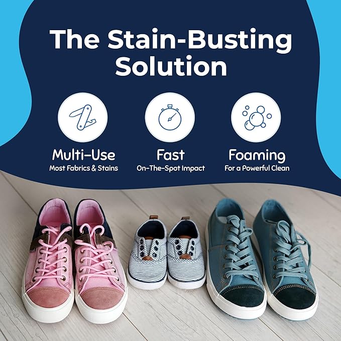Miss Mouth's Messy Eater Stain Treater and Messy Steppers Shoe Cleaner Magic Duo - Stain Remover for Clothes, Carpet, Upholstery and Shoe Cleaner for Sneakers, Leather, Cloth, Mesh